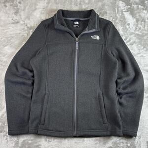 The North Face Womens Full Zip Fleece Jacket Gray Size M